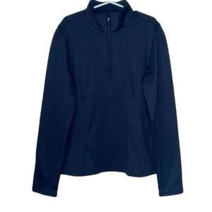 Adidas Youth Navy Climate Control Quarter Zip Pullover Golf Jacket